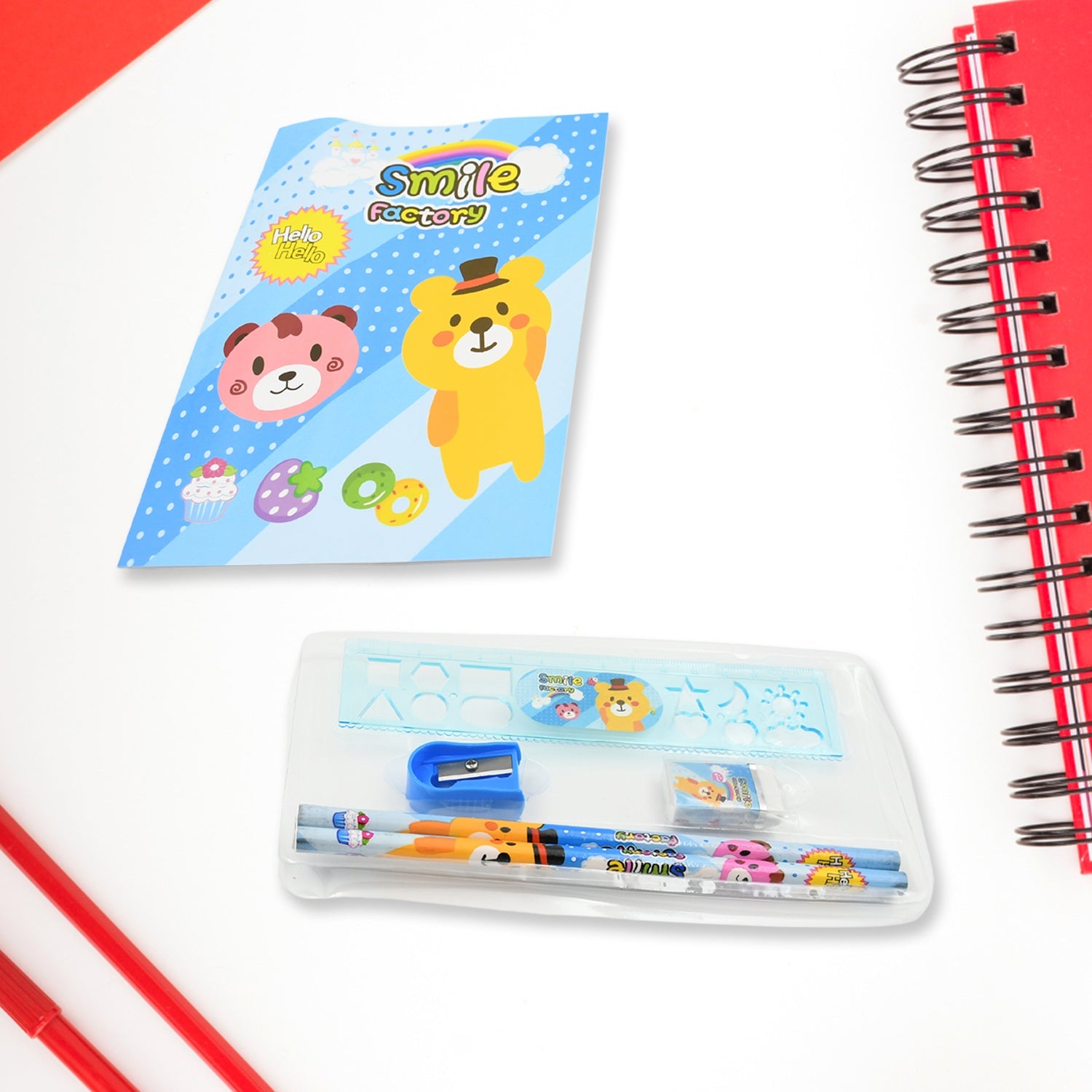 17578 Stationery Kit for Kids - Stationery Set, Includes Wooden Pencil, Sharpener, Pencil and Eraser Set, Birthday Return Gift for Kids, Boys, Girls, 2 Pencil, 1 Scale, 1 Notebook,1 Sharpener, 1 Eraser & With Zip Bag (6 Pcs Set) 17578 Stationery Kit for Kids - Stationery Set, Includes Wooden Pencil, Sharpener, Pencil and Eraser Set, Birthday Return Gift for Kids, Boys, Girls, 2 Pencil, 1 Scale, 1 Notebook,1 Sharpener, 1 Eraser & With Zip Bag (6 Pcs Set)